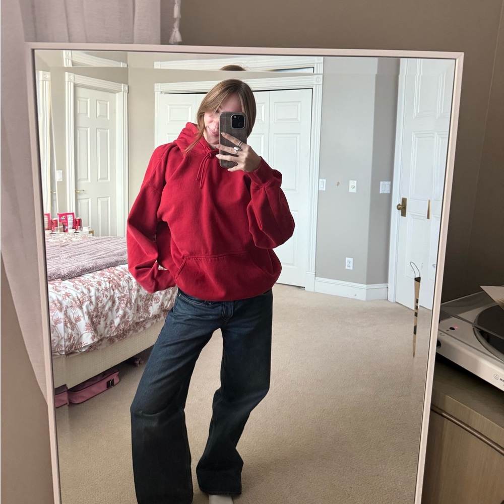 Brandy Melville Red Pullover Hoodie
